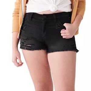 6 FOR $15 New black size 13 High Rise Curvy Shortie Shorts